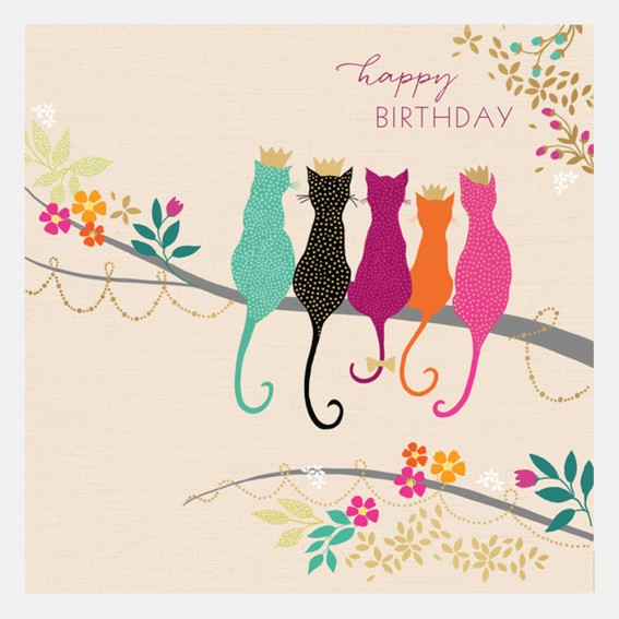 Happy Birthday Cats Card